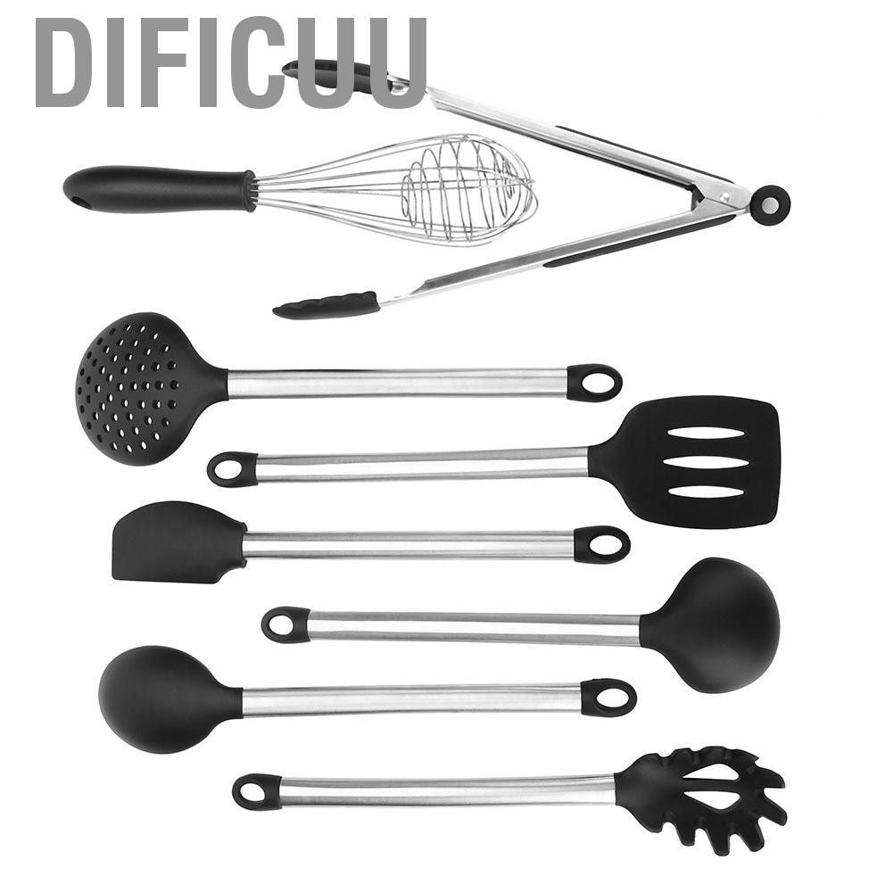 Dificuu Healthy and Non-Toxic Silicone Utensil Set Kitchen for Chef Home Cook