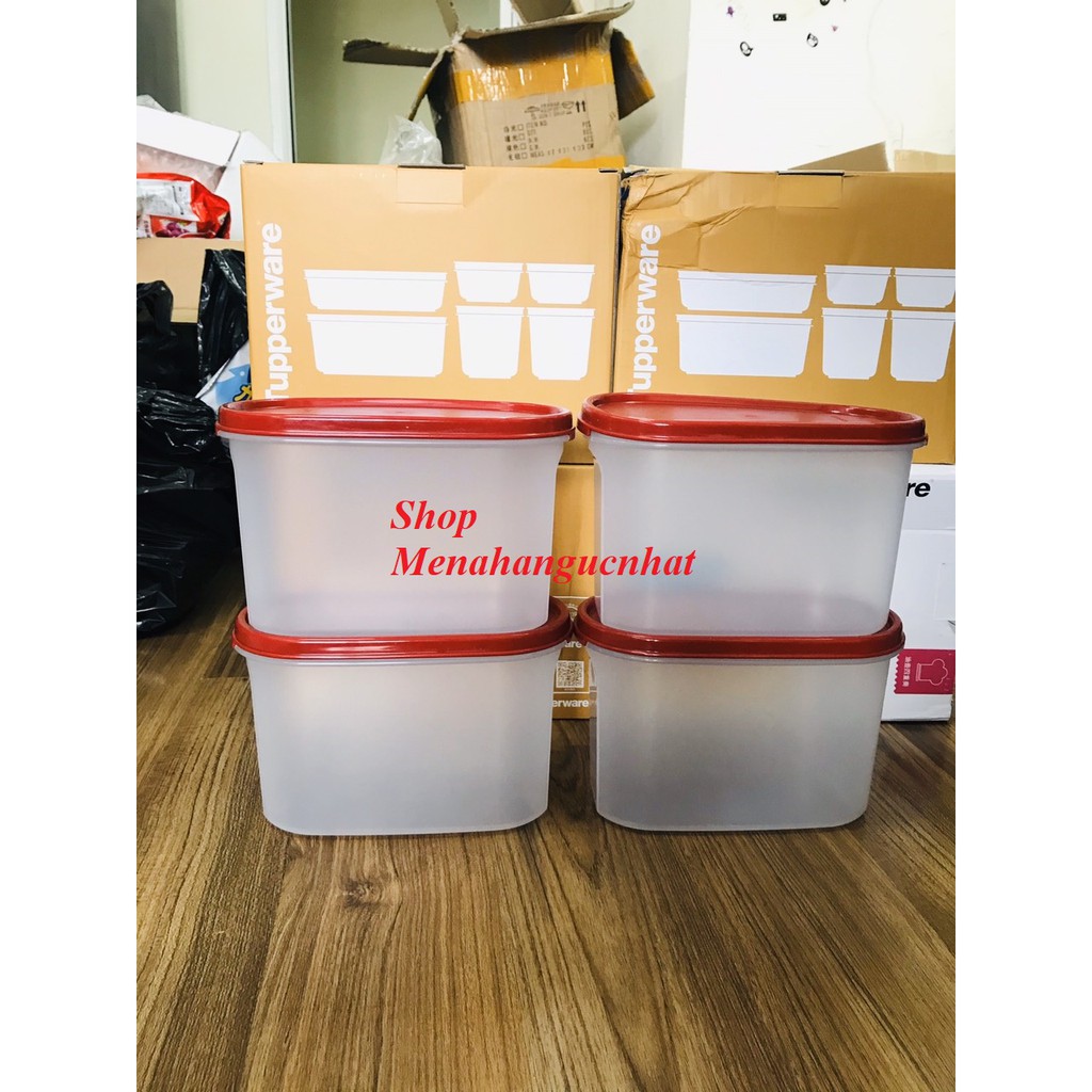 Set 4 hộp nhựa đựng đồ khô ❤️ Tupperware ❤️ hộp lưu trữ đồ ăn | BigBuy360 - bigbuy360.vn
