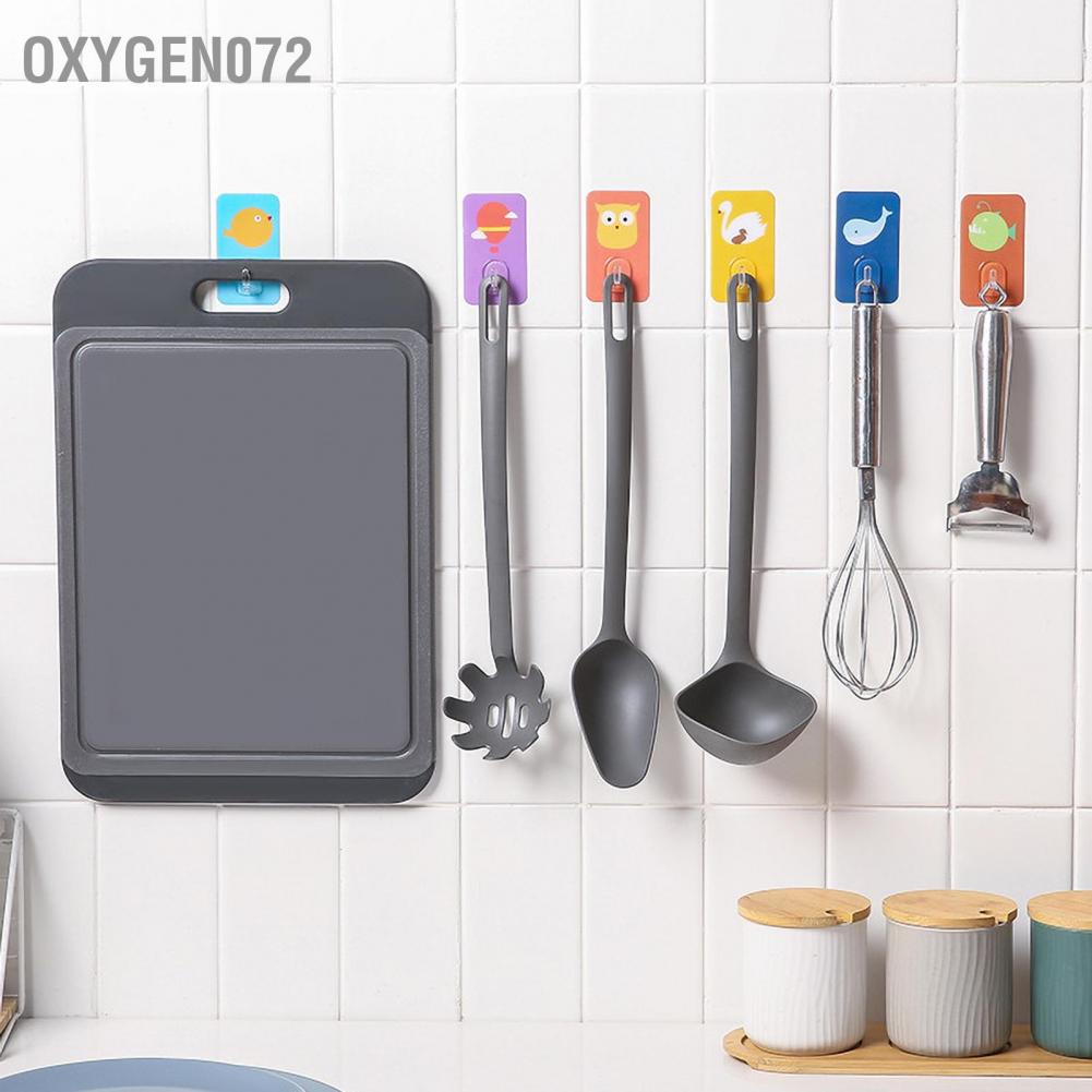 Móc treo đồ dán tường không vết chống nước không cần đục hình hoạt hình trong suốt đa năng