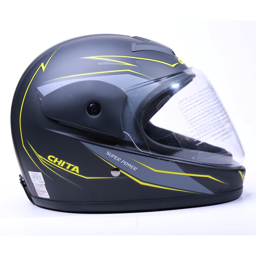 Mũ Bảo Hiểm Fullface CHITA CT34(K) Tem Line Sọc Đơn Giản Ngầu Đi Phượt