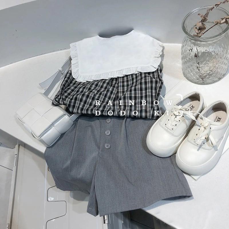 Set Đồ Mùa Hè 5 Món Gồm Áo Sơ Mi Hai Mảnh Phong Cách Hàn Quốc Hợp Thời Trang Cho Bé Gái