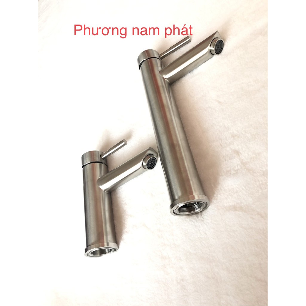 [LOẠI 1-HÀNG ĐÚC] Vòi Rửa Mặt Lavabo Nóng Lạnh INOX 304 N3010 NA.GRANG và 2 dây VÒI LA ĐIẾU 30CM ĐẶT TRÊN BÀN ĐÁ