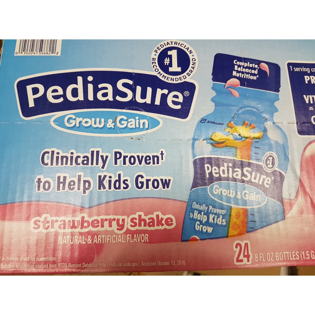 Sản phẩm dinh dưỡng Pediasure dạng nước( thùng 24 chai x 237ml) của Mỹ