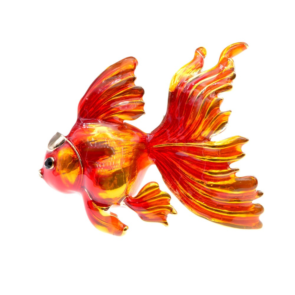 Ghim Cài Áo Hình Cá Vàng Dễ Thương Dành Cho Nữ