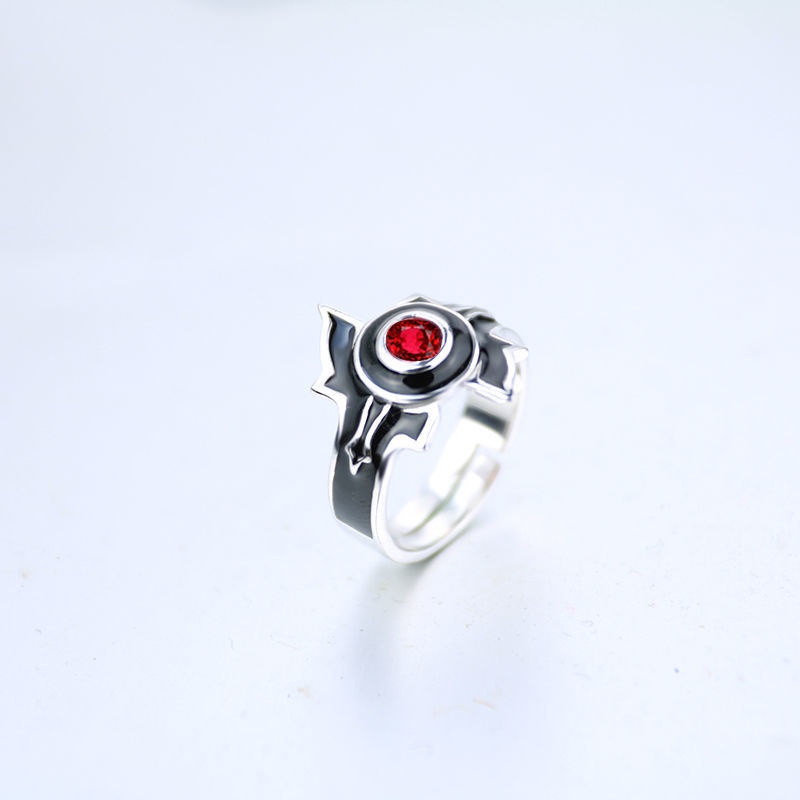 Nhẫn Mạ Bạc 925 Hình anime sword art online Màu Đen