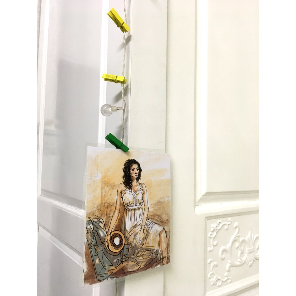 10-50 Kẹp Ảnh Gỗ Thông Màu Trơn Hoặc Đủ Màu Size 3.5*0.7 Cm Kẹp Ảnh Kẹp Giấy Decor Trang Trí Đẹp Rẻ Picture Paper Clips
