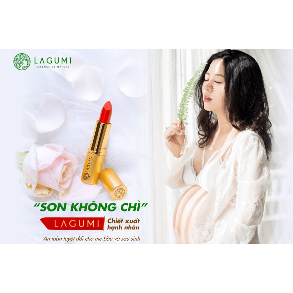 [Chiết Xuất Hạnh Nhân] Son Không Chì Dành Cho Bà Bầu (Chính Hãng LAGUMI)