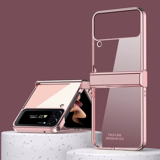 Ốp Điện Thoại PC Cứng Trong Suốt Nắp Gập Chống Sốc Bảo Vệ Toàn Diện Cho Samsung Galaxy Z Flip 4 Flip 3