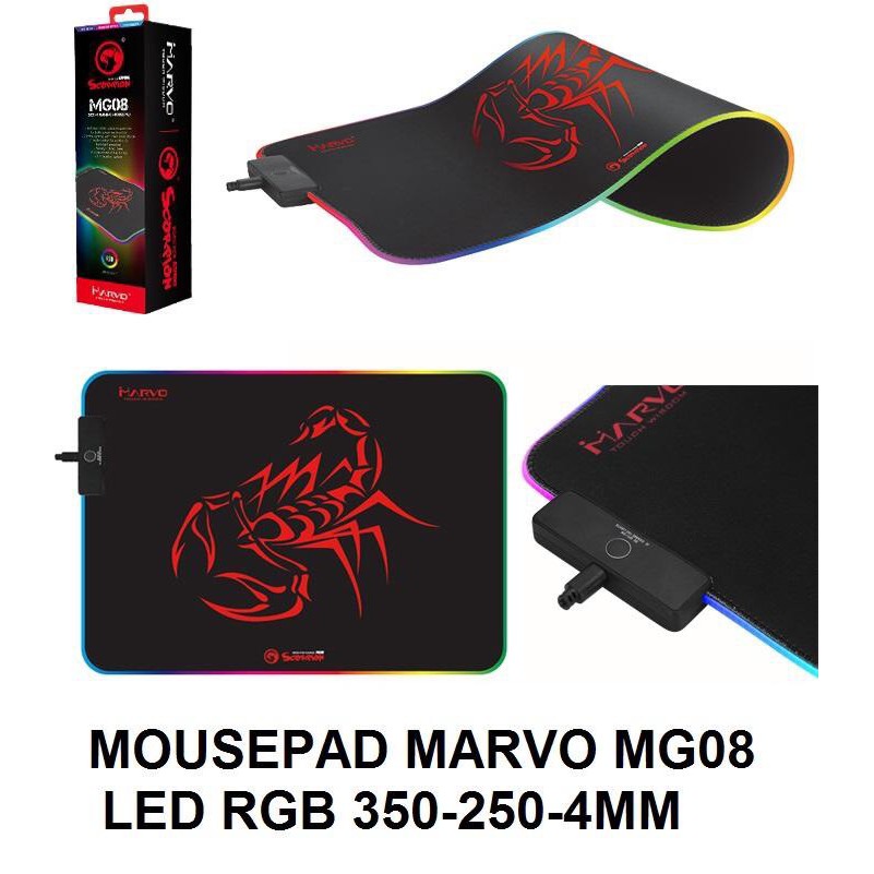 Lót chuột Marvo có đèn led RGB MG08 (350x250x4mm) , MG010 (800x310x4mm) bàn di chuột , mousepad chiến game chuyên nghiep