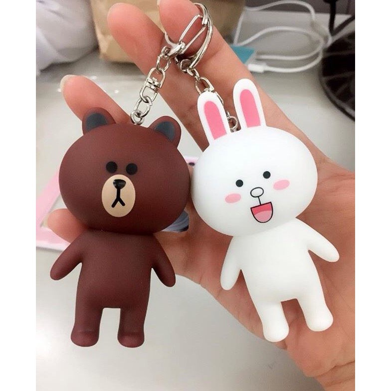 Móc khóa gấu brown và thỏ cony -shop SLIMEMOCHISQUISHY