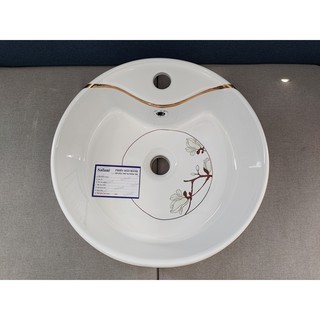 CHẬU LAVABO TRÒN HOA VĂN 5015