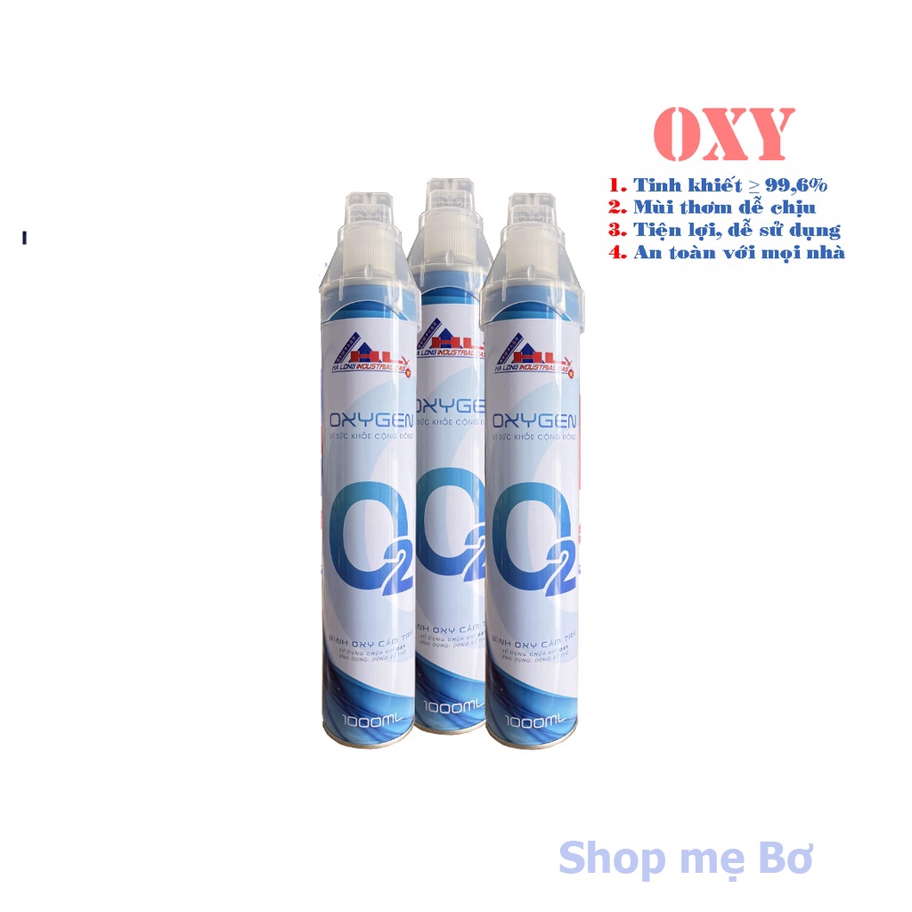 Bình thở oxy mini cầm tay dung tích khí 10.000ml, độ tinh khiết 99,6%