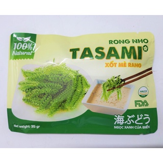 [Gói 35g] RONG NHO & XỐT MÈ RANG [VN] TASAMI Sea Grape Seaweed & Roasted Sesame Sauce
