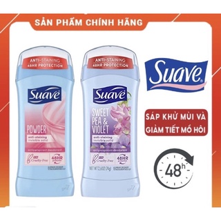 Lăn nách nữ Suave Powder / Violet Invisible Solid 74g / Sáp lăn nách khử mùi 48h