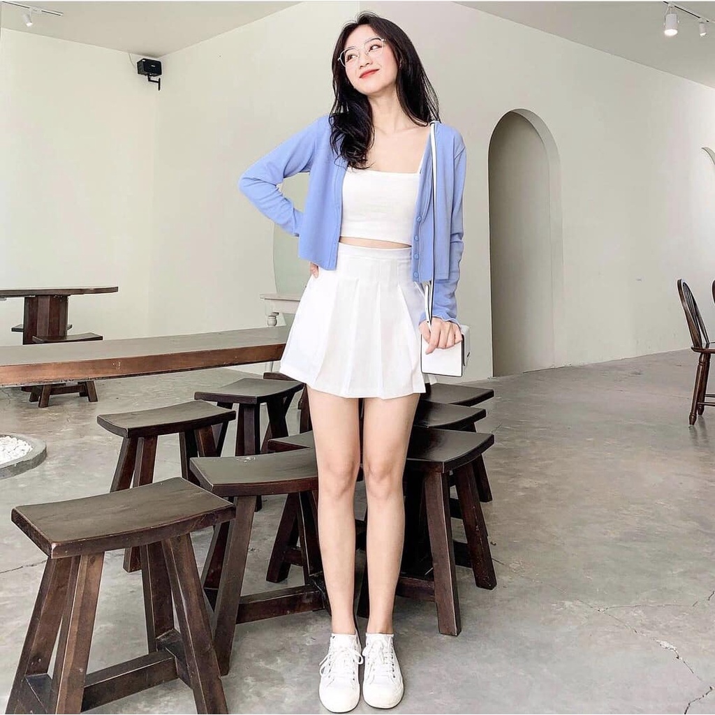 Áo cardigan dáng ngắn cổ V LYRA, chất liệu len sợi dệt đanh mịn dáng croptop xinh xắn, nhẹ nhàng- VXYAK0012 | BigBuy360 - bigbuy360.vn