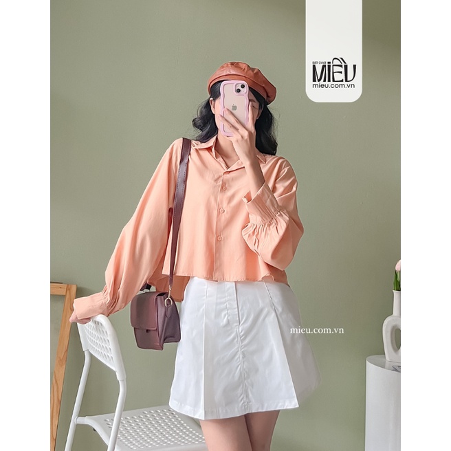 Áo sơ mi hàn quốc donna Miều trẻ trung năng động Miều Est.2013