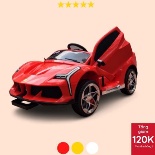 Ô tô điện trẻ em Ferrari tải trọng 40Kg phù hợp cho bé từ 1 đến 5 tuổi, có đèn Led, nhạc, usb mp3, có điều khiển cầm tay