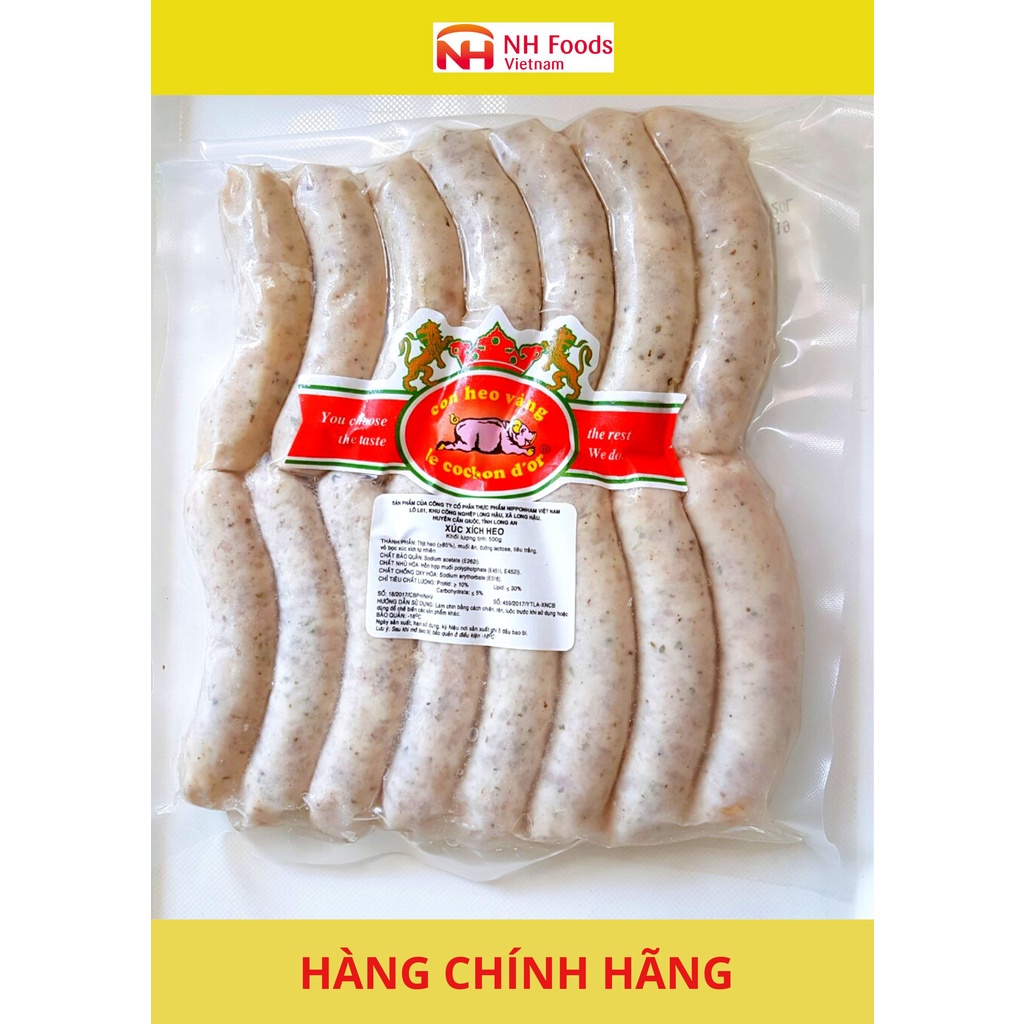 Xúc xích Chipo heo Con Heo Vàng 500g