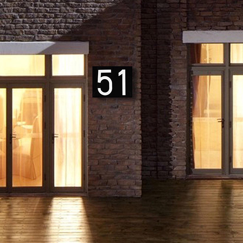 Bảng chữ số có đèn LED làm địa chỉ nhà có đèn LED năng lượng mặt trời