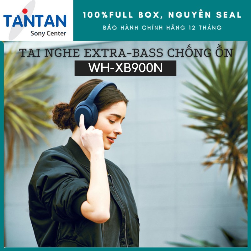 Tai Nghe BLUETOOTH EXTRA-BASS CHỐNG ỒN Sony WH-XB900N | Active Noise-Cancelling - Pin:30h - Điều khiển Cảm Ứng