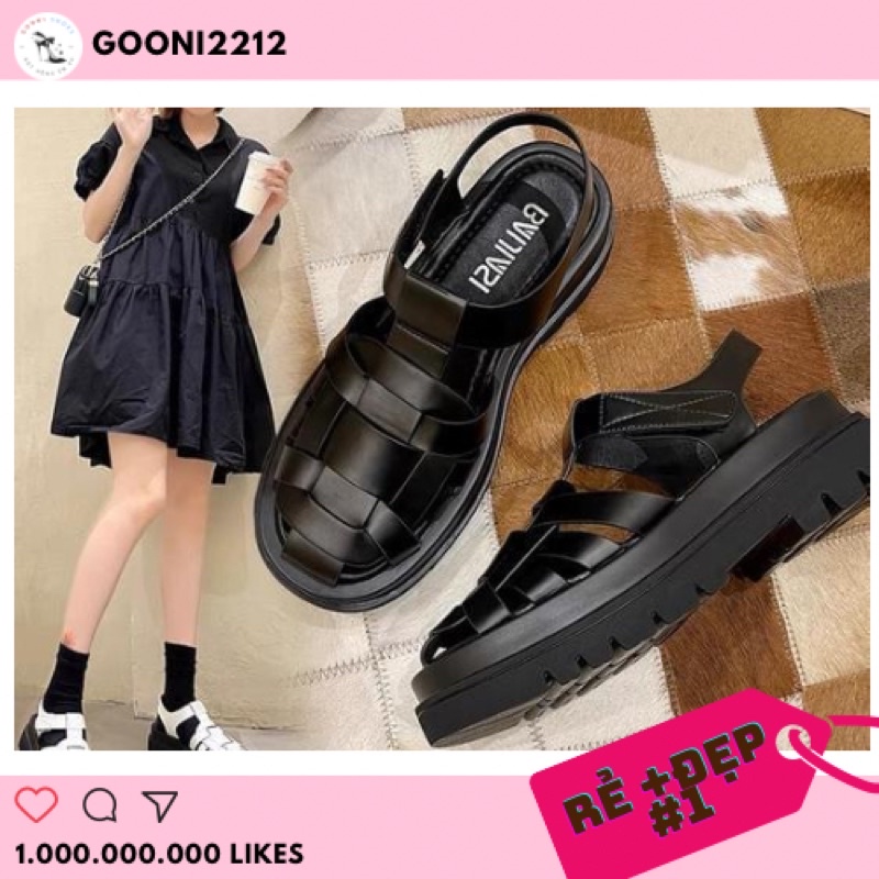 Sandal la mã đế bánh mì nữ, sandal đế Chunky hottrend 2022, Dép quai hậu cá tính (kèm video+ảnh thật)