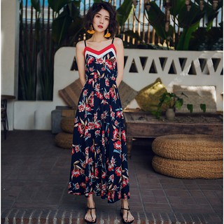 Váy maxi 2 dây hoa nhí thời thượng (order 7-10 ngày)