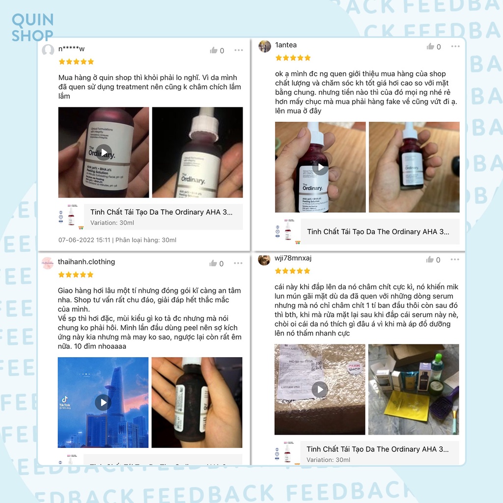 Tinh Chất Tái Tạo Da The Ordinary AHA 30%+BHA2% Peeling Solution