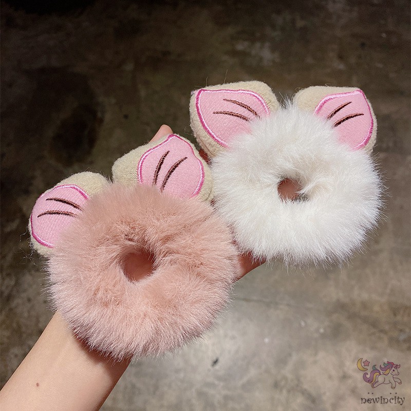 Dây Cột Tóc Hình Tai Thỏ Đáng Yêu Kiểu Hàn Quốc Cho Bé Gái