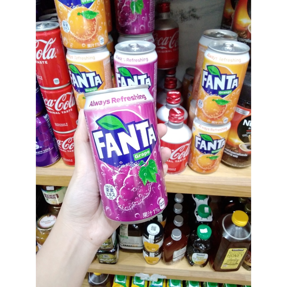 Combo 6 Lon Nước Ngọt Fanta Nho Của Nhật 350ml x 6