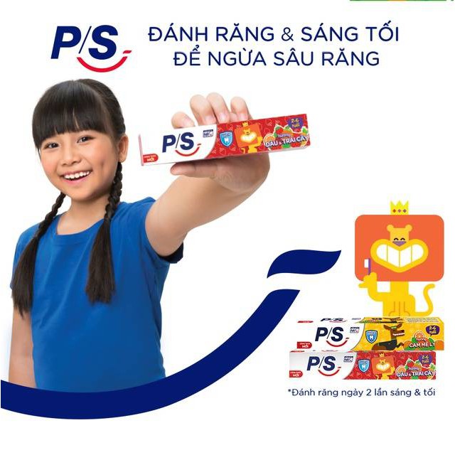 Kem Đánh Răng P/S Ngừa Sâu Răng/ Bổ Sung Canxi Cho Bé 2-6 Tuổi 45g