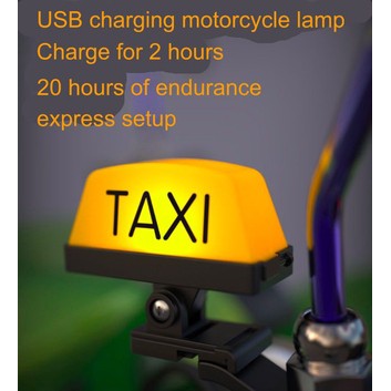 Bảng đèn Led Taxi, Grab, Gojek  mẫu mới chạy pin, có dây sạc, 3 chế độ nháy cho anh em trang trí xe