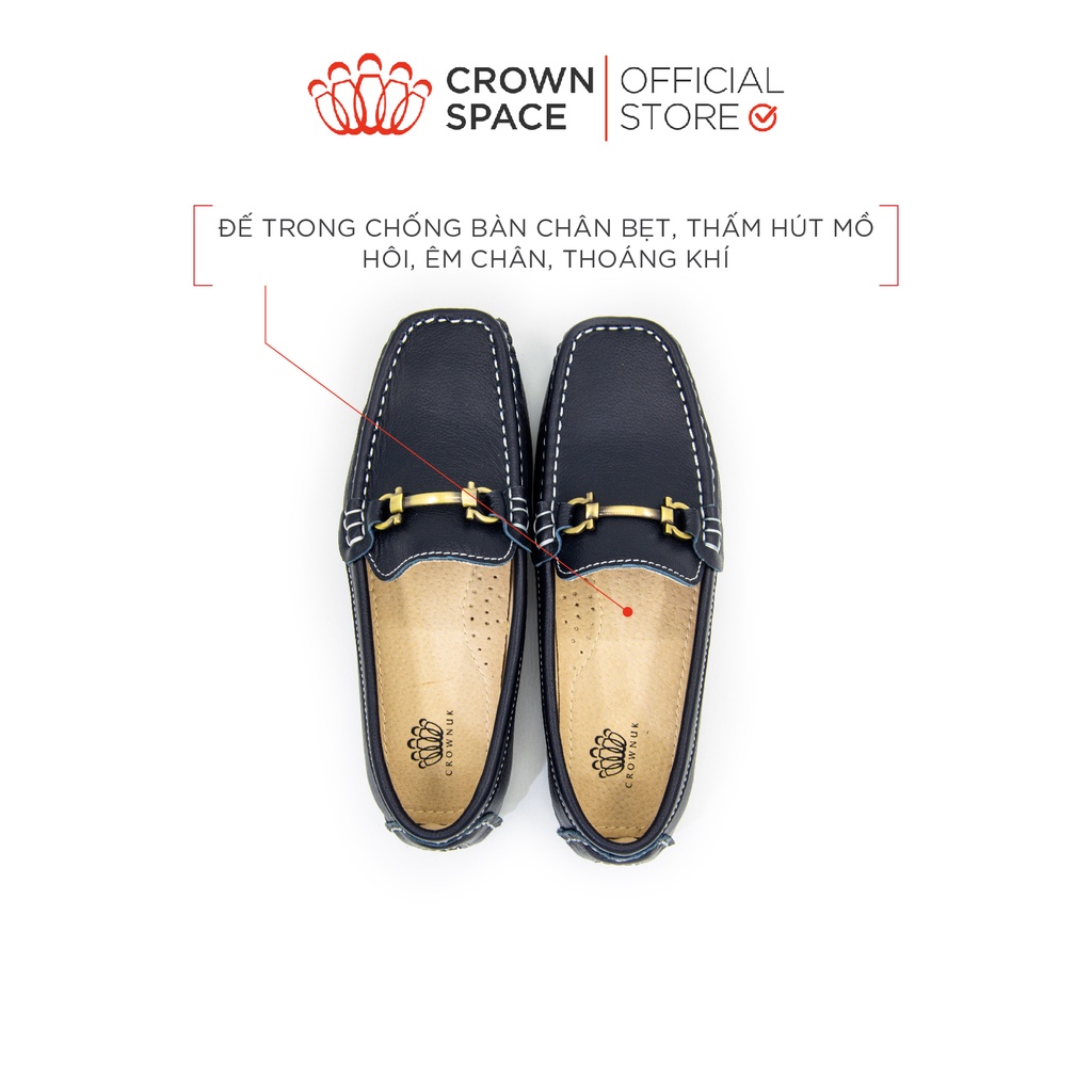 Giày Lười Loafer Bé Trai Đẹp CrownUK George Louis Moccasin Trẻ em Nam Cao Cấp CRUK442 Nhẹ Êm Thoáng Size 26-35/2-14 Tuổi