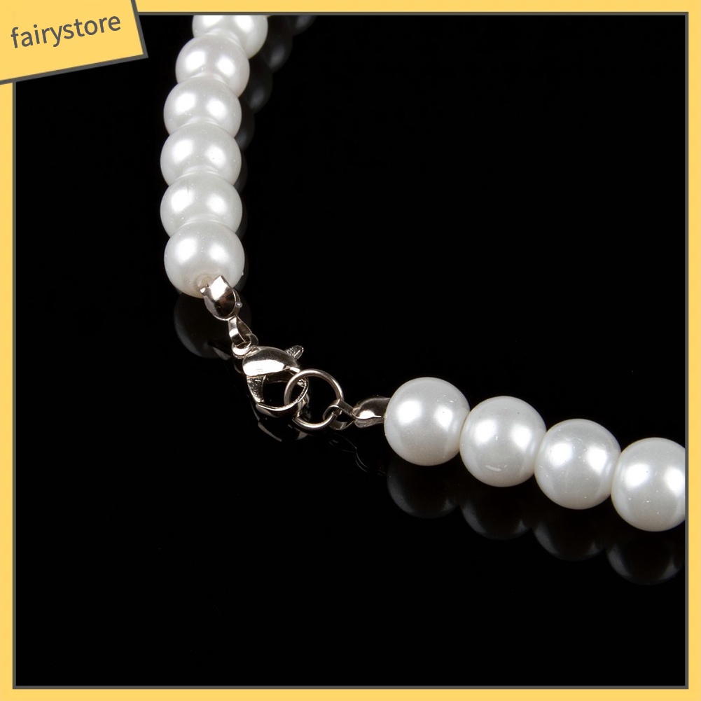 Vòng cổ xỏ hạt ngọc trai giả thiết kế đơn giản sang trọng cho nữ