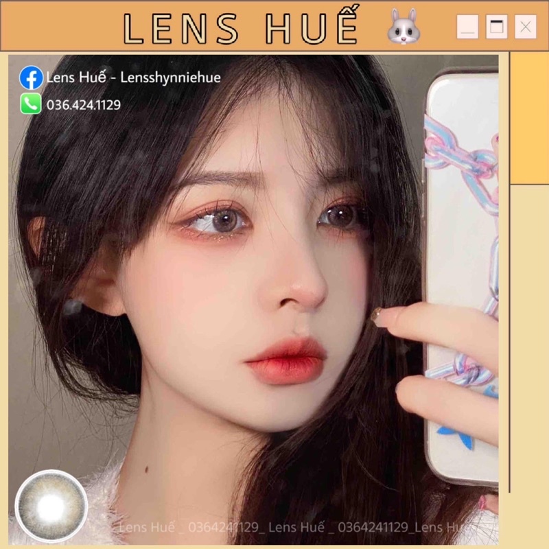 ❌ Lens Nâu pha xám giãn vừa tự nhiên quốc dân siêu hot ✨ - Lens Huế ( kính áp tròng )