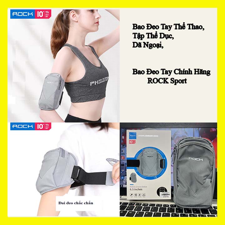 Túi Đeo Tay Thể Thao ROCK Sports ,Bao Đeo Bắp Tay Chạy Thể Dục, Tập GIM, Đi Dã Ngoại, Chứa Điện Thoại, Tiền, Tai Nghe