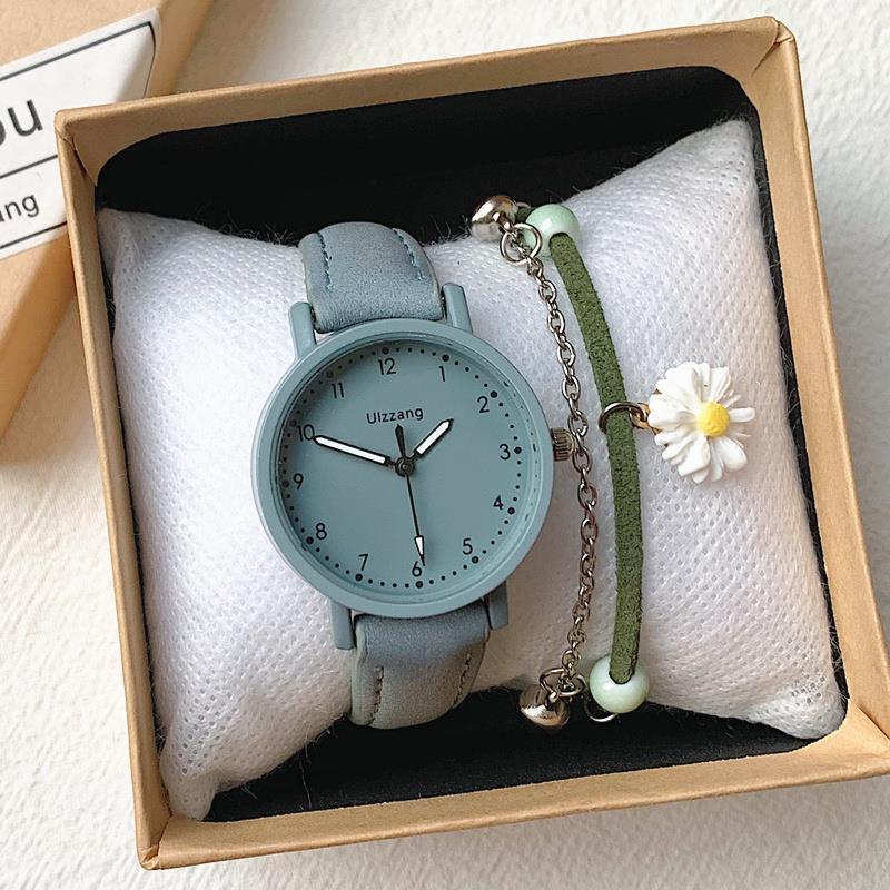 Winner Đồng Hồ Đeo Tay Mặt Nhỏ Màu Xanh Sương Mù Thời Trang Hàn Quốc Nghệ Thuật Đơn Giản Tươi Tắn Phong Cách Hàn Quốc Dành Cho Nữ Sinh