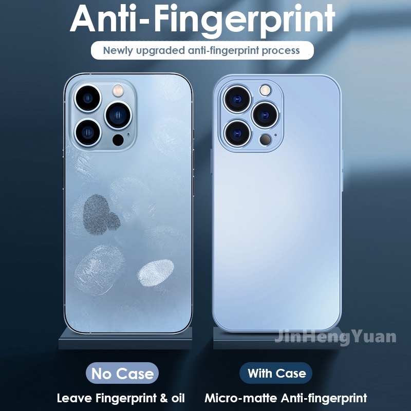 Ốp Điện Thoại Mặt Kính Nhám Chống Bám Vân Tay / Trầy Xước Cho IPhone 14 13 12 11 Pro Max XR X XS
