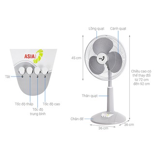 Quạt Lửng ASIA A16019-GREY
