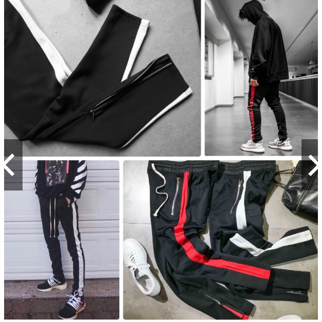 Quần track pants zipper 2 line cực chất