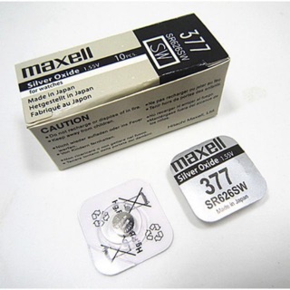 Viên pin Maxell SR626SW 377 silver oxide 1.55V chính hãng Maxell Nhật hàng có sẵn
