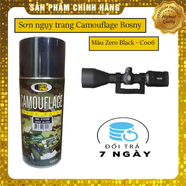 Sơn màu lính ngụy trang Camouflage Bosny - Zero black - Thái Lan