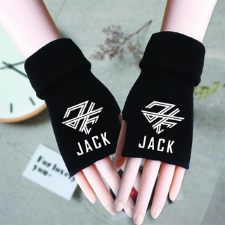 Găng tay len hở ngón in logo Jack K-ICM