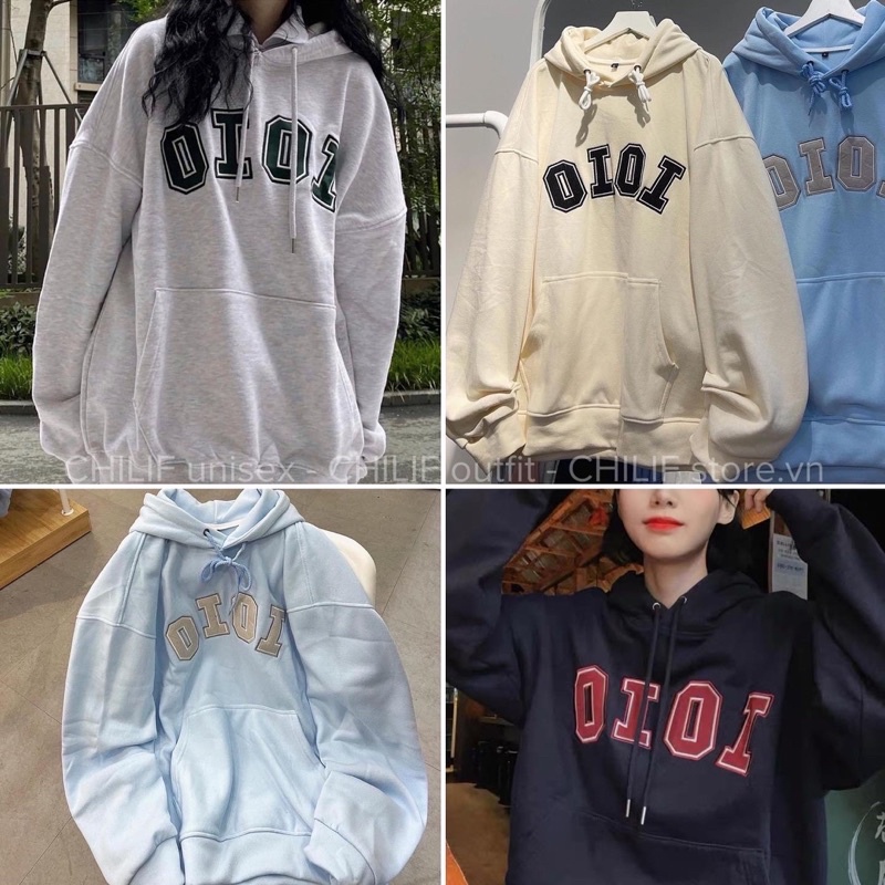 Áo Hoodie “ OIOI “ 5 màu thêu chữ chất nỉ lót bông xịn Mịn ấm siêu đẹp, form rộng Unisex Nam / Nữ (Ảnh + Video thật 100% | BigBuy360 - bigbuy360.vn