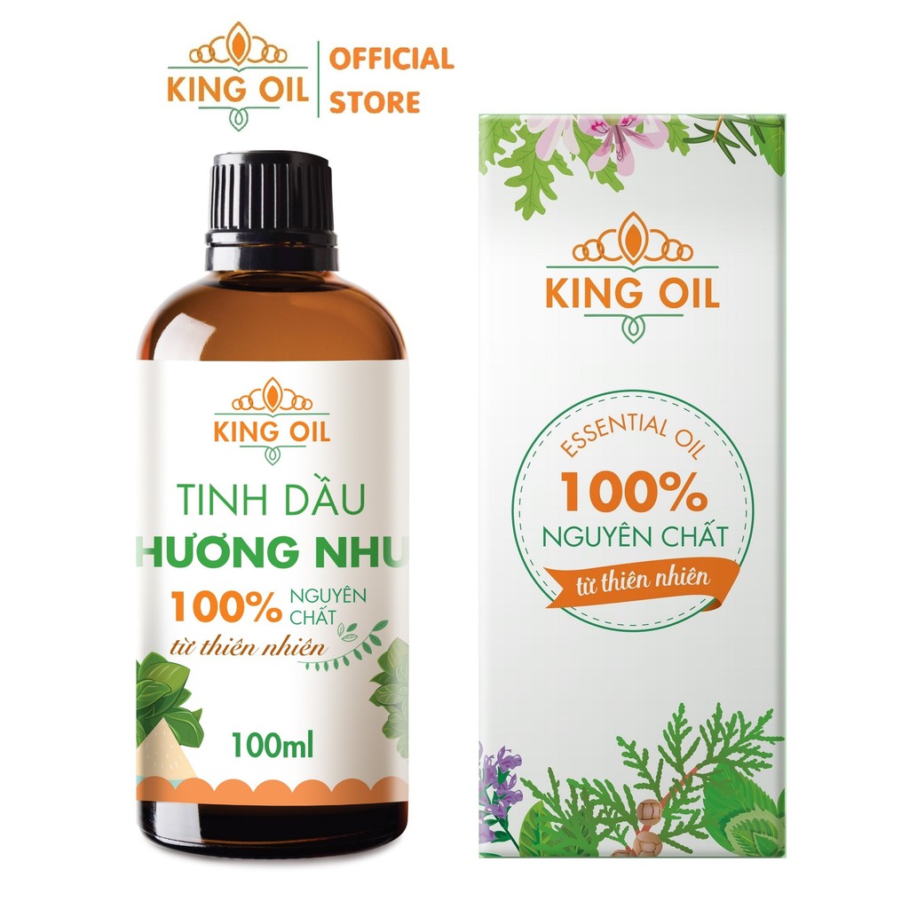 Tinh dầu Hương Nhu KingOil nguyên chất từ thiên nhiên, xông phòng, thơm phòng, thư giản, đuổi muỗi, chăm sóc dưỡng tóc
