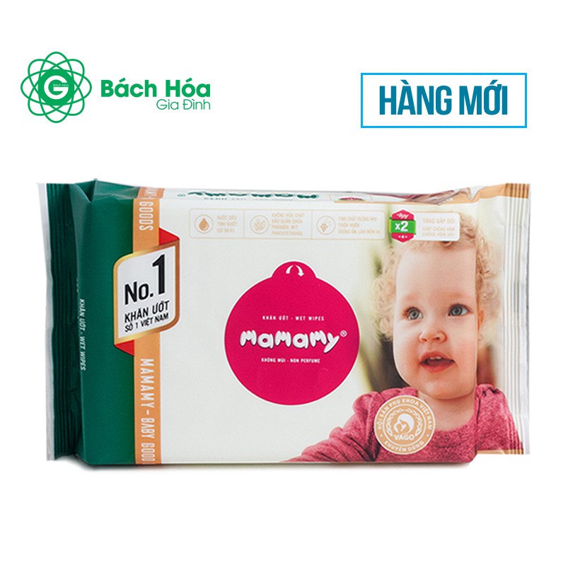Khăn Ướt Mamamy 30 Tờ - không mùi, có mùi
