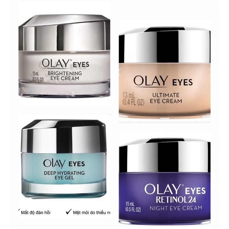 KEM DƯỠNG MẮT OLAY EYES BRIGHTENING CREAM LÀM SÁNG GIẢM THÂM QUẦNG & NẾP NHĂNN