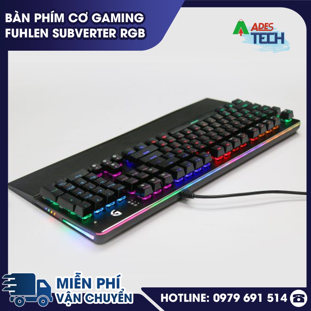 Bàn phím cơ gaming Fuhlen Subverter RGB - BẢO HÀNH 24 THÁNG - Bàn phím cơ quang học đèn LED RGB