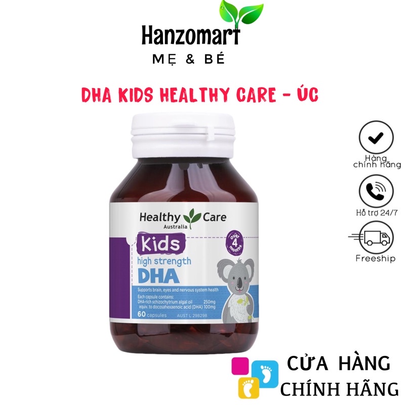 Viên uống Dha Heathy Care 60 viên ( khử mùi tanh) cho bé