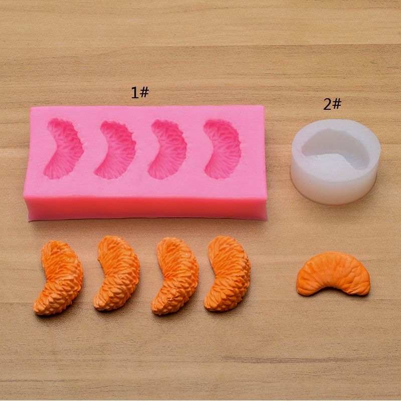 Khuôn Làm Bánh Chất Liệu silicone Hình Thịt Trái Cam Dễ Thương