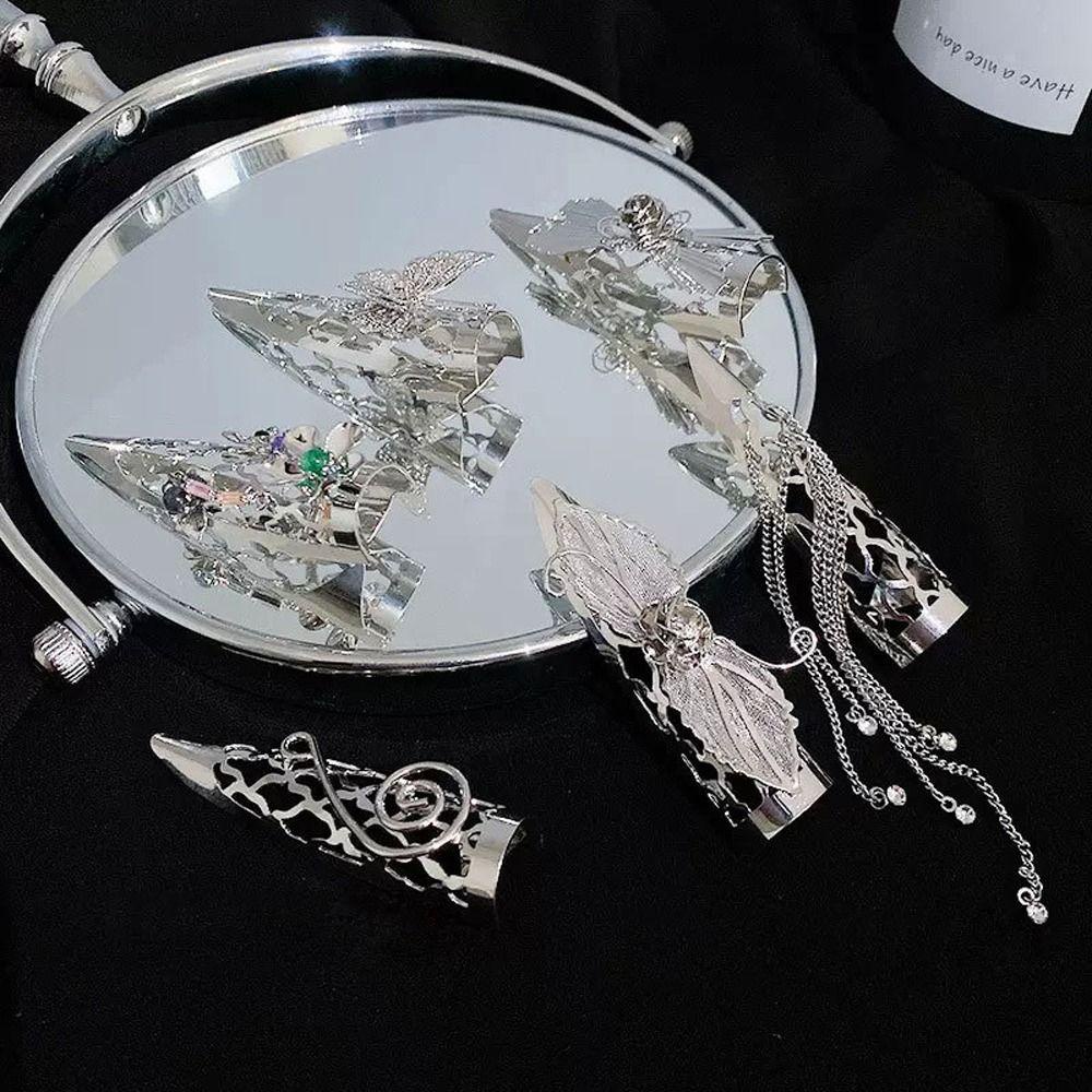 Nhẫn Hình Hoa Lá / Nơ Tua Rua Phong Cách Vintage Cho Nữ|Bọc Bảo Vệ Ngón Tay Khi Chơi Game Sự Bảo Vệ